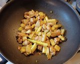 タケノコと鶏肉のカラフルパスタ作り方6写真