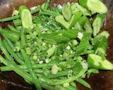 インゲンときゅうりのサラダ☆胡麻味噌花椒作り方10写真
