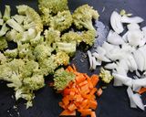 即席！パンに合う野菜卵の味噌スープ　作り方2写真