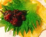 巻くだけ簡単梅紫蘇お花玉子巻き作り方3写真