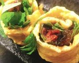 巻くだけ簡単梅紫蘇お花玉子巻き作り方4写真