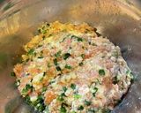 七味で味付け　簡単ニラ入り豆腐ハンバーグ作り方3写真