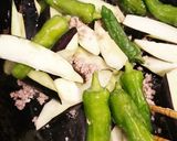 茄子とししとうのひき肉味噌炒め煮作り方2写真