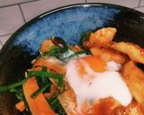 色々野菜のてりたま丼作り方9写真