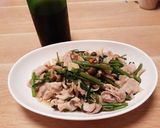 ワインに合う♪空芯菜と豚肉のにんにく炒め作り方9写真