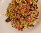 ベーコンとしめじのニンニク焼きそば作り方8写真