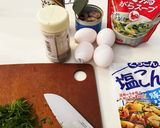 簡単鯖缶で♪大葉塩こんぶ炒飯作り方1写真