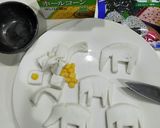 キャラ弁　進級　「ぞう」〈4月〉作り方1写真