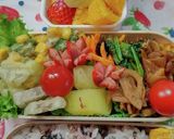 春の塾べんとう♪かき揚げ&焼肉☆(覚書)作り方1写真