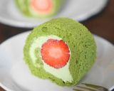 酒粕入り、米粉の抹茶ロールケーキ作り方12写真