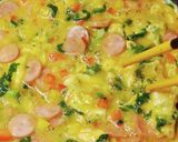簡単☆鰹節香る♪ウィンナーと野菜の卵焼き作り方5写真