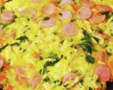 簡単☆鰹節香る♪ウィンナーと野菜の卵焼き作り方7写真