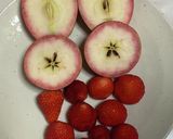 赤いりんごといちごのスムージー作り方1写真