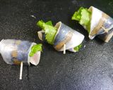 簡単！天ぷら　アジの三つ葉巻き作り方4写真