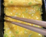 お弁当✿ふんわり甘めのネギ入り卵焼き作り方7写真