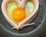 母の日！子供と作ろう！ハート目玉焼き作り方1写真