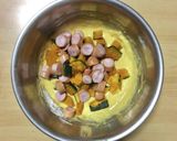 超簡単☆かぼちゃカレーウインナーかき揚げ作り方2写真