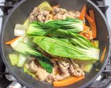 豚こま肉とチンゲン菜のキムチ炒め作り方6写真