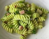 鮎河菜のジェノベーゼ風パスタ作り方6写真