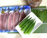 鰯の天ぷら☆大葉オクラ巻き作り方1写真