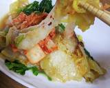 切り餅で！野菜たっぷりキムチ餅作り方5写真