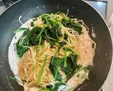 ツナとほうれん草のクリームパスタ作り方4写真