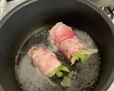 豚バラ肉でロールレタス！作り方2写真