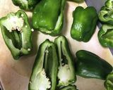 節約☆ピーマンの肉詰め☆鶏味噌☆作り方1写真