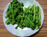 ヨウサマの減塩　筍と菜花の味噌汁作り方1写真
