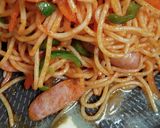 鉄板焼きナポリタン*鉄板オムライス作り方4写真