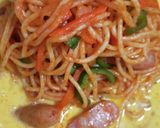 鉄板焼きナポリタン*鉄板オムライス作り方7写真
