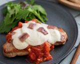 チーズがとろ〜り☆ナポリ風ポークステーキ作り方7写真