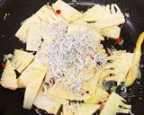 タケノコしらすペペロンチーノ作り方4写真