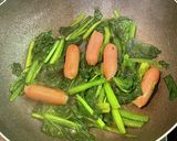 簡単・ほうれん草とソーセージの炒めもの作り方4写真