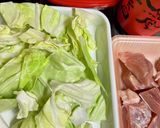 春キャベツと鶏モモのピリ辛味噌炒め作り方1写真