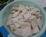 減塩　かぶときのこの豆乳スープ作り方1写真