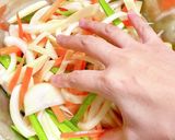 タケノコ・玉葱・人参・絹さやのかき揚げ作り方6写真