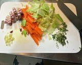 パンチェッタを使った洋風野菜炒め作り方1写真