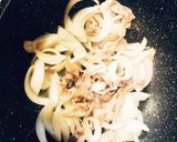 水菜と新玉ねぎと豚肉のほっこりお味噌汁作り方2写真