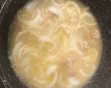 水菜と新玉ねぎと豚肉のほっこりお味噌汁作り方3写真