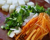 我が家の餅入り七草粥作り方2写真