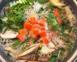 椎茸と白菜、根菜の麹味噌汁作り方2写真