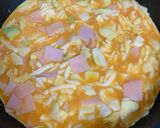 キャベツとハムのチーズオムレツ作り方4写真