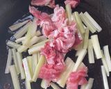 セロリと豚肉のきんぴら作り方2写真