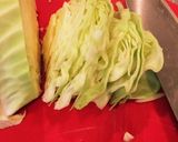 【すき焼きのタレで】豚とキャベツのパスタ作り方1写真