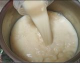 鮭と豆乳のクリームスープパスタ風作り方2写真