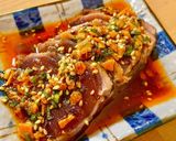 食べるラー油で超簡単!よだれガツオ作り方2写真
