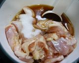 悪魔の親子丼　ごろごろ肉卵にとろとろ玉葱作り方3写真