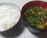 葉ワサビとハナイカダの簡単お吸い物作り方4写真