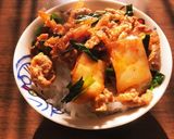 簡単に作れる！豚キムチ炒め丼作り方4写真